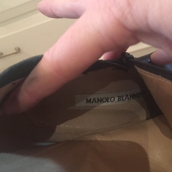 Manolo Blahnik tall black biker boots - Picture 4 of 8